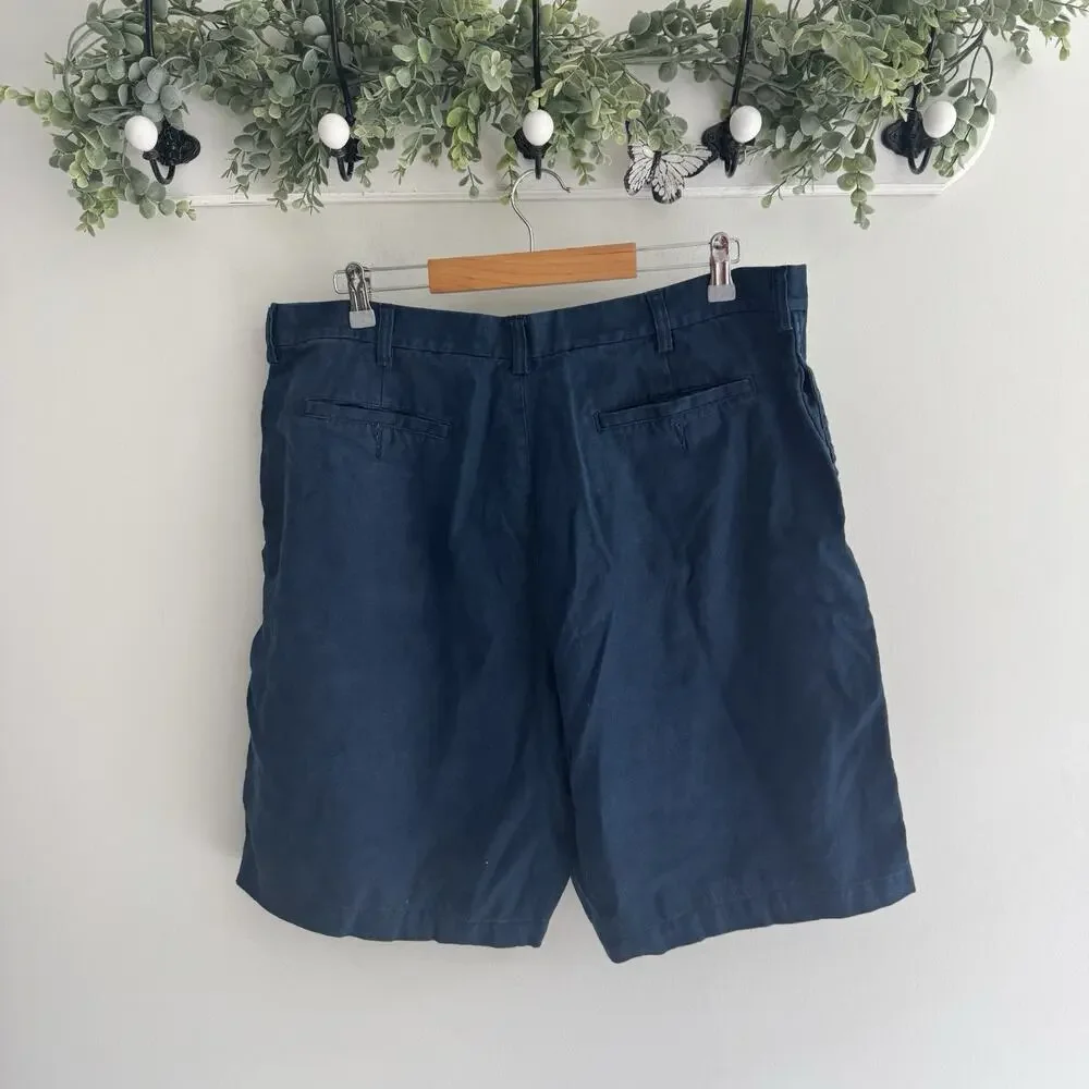Men’s J. Crew 100% Linen Navy Shorts 38 beach vacation resort CP
